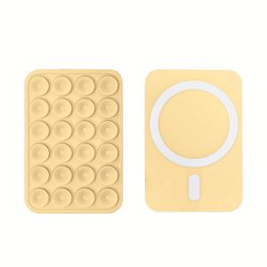 TEMU 1pc 자석 휴대폰 브래킷 스티커, 24개 슈퍼 흡입 소지품, 실리콘 소재, 다중 장면 사용에 적합, 벽, 유리 및 기타 표면에 붙일 수 있습니다. 휴대하기 쉽고, 3.54In*2.36In 크기는 대부분의 휴대폰에 적합합니다.|휴대폰거치대