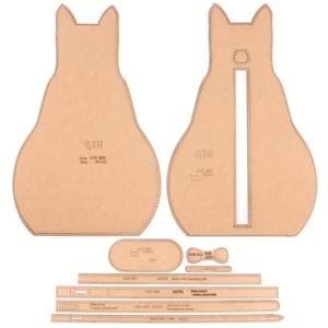 TEMU QJH 1 세트 만화 고양이 여성용 가슴 가방, 어깨 가방, 대용량 개인화 지갑, 크라프트 종이 템플릿, DIY 가죽 공예 - 구멍이 있는 레이저 컷 재봉 템플릿 - 특별 선물