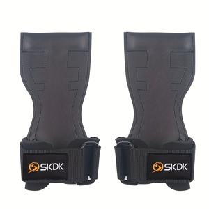 TEMU 크로스핏과 바디빌딩을 위한 두 개의 SKDK 웨이트리프팅 그립 패드 세트, 스쿼트, 체육관 장갑, PVC로 제작된 피트니스 트레이닝 장비를 위한 손 보호 장치로 사용됩니다.