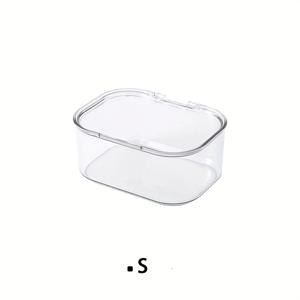 TEMU 투명 플라스틱 보관함 - 가볍고 먼지 방지, 주얼리·메이크업·욕실용 여행 필수품 정리함 - 투명한 내구성 있는 컨테이너로 공간 절약 및 쉬운 확인 가능, 욕실 정리용, 디자인, 튼튼한 구조의 홈 오거나이저