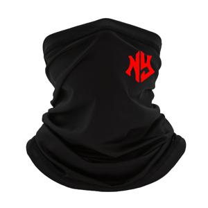 TEMU 남성 및 여성용 'NY' 문자 프린팅 넥 게이터 5개입/2개입/1개입 - 방풍 폴리에스터 페이스 마스크, 스카프, 낚시, 러닝, 야외 스포츠용 발라클라바 - 빨간색 'NB' 로고가 있는 검정