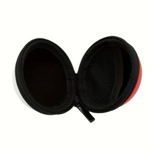 TEMU 1pc 휴대용 구형 이어폰 케이스 - 가벼우며 내구성이 뛰어난 플라스틱, 빨간색 & 흰색 디자인, 여행용으로 적합한 컴팩트하고 세련된 디자인, 이어버드 보관 | 스포티한 디자인 | 세련된 외관
