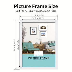 TEMU 1개 화이트 우드 사진 프레임 - 클래식 A4 & A3 사이즈(30x40cm), 견고한 발판 포함, 수직/수평 벽 또는 탁상용 홈 데코, 사진, 인증서, 예술 작품 전시 - 내구성 있는 재사용 가능한 액자