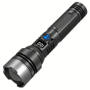 TEMU 초고휘도 전술용 손전등, 충전식 LED, 고강도 울트라 손전등, 내장형 USB 충전 배터리, 비상 상황 및 하이킹, 캠핑을 위한 휴대용 손전등, 캠핑 장비
