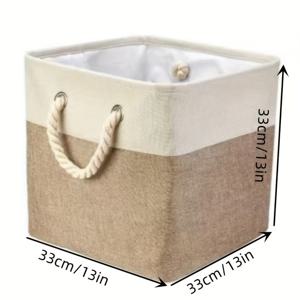 TEMU 사각 접이식 짠 천 보관함, 쓰레기 정리함, 가정용 장난감, 옷, 신발 및 모자 수납 바구니, 대용량 다기능 오픈 스토리지 캐비닛. 11×11×11/13×13×13 인치