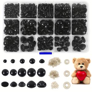 TEMU 700개의 안전 눈알, 6-22mm 컬러풀 글리터 안전 눈알 및 와셔, 크로셰 봉제 동물 아미구루미 공예 인형 만들기 크로셰