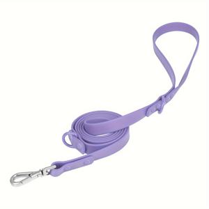 TEMU 6피트 내구성 PVC 방수 개 목줄 - 쉽게 청소할 수 있는, 안전한 야외 산책을 위한 금속 손잡이 & D-링이 있는 레드