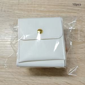 TEMU 10개 흰색 보석 포장지, 스냅 클로저 - 귀걸이, 목걸이, 팔찌, 반지용 고급 선물 가방 - 보관 및 조각에 완벽
