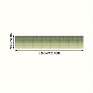 TEMU 1개 그린 그라데이션 기하학적 복도 매트 - 고급스러운 소프트 벨벳, 세탁기 사용 가능, 긴 침실 또는 주방 바닥 매트, 모든 방에 우아한 스타일 추가, 모던 에스테틱 | 세탁 가능한 지역 매트