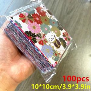 TEMU 랜덤 컬러 100개 - 빈티지 스타일 일본 패브릭 블록, 바느질 및 가방 및 의류 액세서리에 적합, 손세탁 전용, 추수감사절, 발렌타인데이 및 새해 공예에 완벽