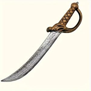 TEMU 1pc 플라스틱 해적 곡선 블레이드, 스트리트 스타일, 코스프레 및 무대 공연, 할로윈, 크리스마스, 새해 선물, 의상 액세서리 프롭, 코스프레 액세서리|세부한 블레이드 디자인|내구성 있는 플라스틱