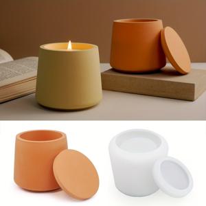 TEMU 1개 실리콘 캔들 자 모양 틀 뚜껑 포함, DIY 향초 및 비누 만들기용 에폭시 수지 주조 틀, 콘크리트 스타일 E