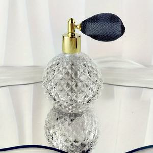 TEMU 100ml 빈티지 유리 향수병 - 여성을 위한 우아한 분무기 스프레이, 블랙 폼폼 캡이 달린 장식용 화장품 디스펜서, 여행, 홈 데코, 선물용으로 적합 - 핑크, 그레이, 투명 옵션, 그녀를 위한 선물 | 우아한 분무기 | 질감