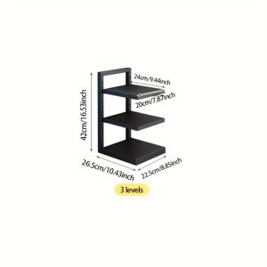 TEMU 공간 절약 스테인리스 스틸 냄비 랙 정리대 - 조절 가능하고 설치가 쉬움, 냄비, 팬 및 주방 액세서리용 다층 싱크대 아래 수납, 내구성 있고 안정적인 디자인, 효율적인 주방 정리에 이상적