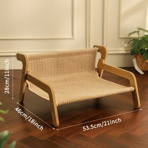 TEMU 1pc Whisker Wonders 대형 시설 고양이 스크래처 하이킹 - 실내 고양이용 미리 조립된 리넨 라운지 의자, 내구성 있는 스크래칭 패드 및 고양이 가구, 대형 고양이에게 이상적인 휴식 공간