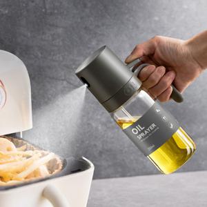 TEMU 250ml 고급 보로실리케이트 유리 오일 스프레이 병, BPA 프리 올리브 오일 디스펜서 및 미스터, 요리, 샐러드, 에어 프라이어용 - 투명|오일스프레이