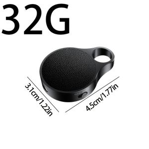 TEMU 32GB 미니 음성 녹음기 키체인, 음성 인식 기능, 금속 케이스 HD 오디오 녹화, 원클릭 녹음, 노이즈 감소, MP3 재생, 스마트폰 호환, 리튬 폴리머 배터리 충전 가능