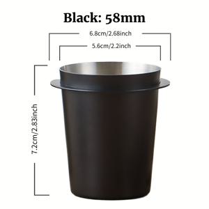 TEMU TEONA 스테인리스 커피 찌꺼기통 - 내구성 있는 머신 파우더컵, 매끄러운 반사 표면, 지문 방지, 51mm/53mm/58mm 샷에 적합, 쉽게 청소 가능