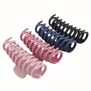 TEMU 4pcs Todiroy 대형 미끄럼 방지 상어 클립, 모란디 컬러 - 스타일 매트 핏, 오발 PVC 헤어 클립, 강한 그립 - 간호사 데이 및 캐주얼 웨어에 적합, 상어 클립 스타일, 모란디 컬러, 대형 크기, 헤어핀 스타일