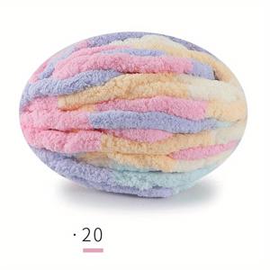 TEMU 두꺼운 셔닐 소시지 원사 직경 약 2cm, 250g의 1묶음, 2묶음/500g 팩, 각 묶음은 약 25미터 길이, 부드럽고 푹신한 느낌, 벨벳이 풍부하여 고양이 둥지, 개 둥지, 애완동물 둥지, 베개, 쿠션, 담요, 카펫, 크로스바디 가방, 인형, 애완용 장난감, 다양한 수제 DIY에 적합