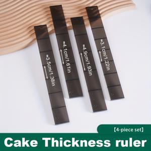 TEMU 케이크 롤 4개 세트, 균일 분할 스케일, 슬라이싱 마킹 자, 균일 절단 몰드, 주방 베이킹 및 분할 도구, 보조 케이크 도구, 베이킹 자, 다양한 명절, 가족 주방, 베이킹, 소풍, 파티 등에 적합