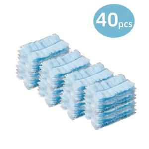 TEMU 40/60개 일회용 정전기 먼지 제거 천 - 전자제품, 가구, 블라인드 및 천장 선풍기용 손쉬운 먼지 제거 - 손잡이 없는 플라스틱 청소 패드, 가정용 청소용 더스터|실링팬