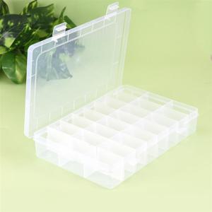 TEMU 24칸 투명 플라스틱 자수실 정리함 - DIY 십자수 및 재봉용품, DIY 공예, 비즈 보관함, 비즈 및 보석 제작용 보빈 & 비즈 보관함