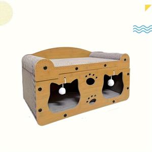 TEMU 고양이 스크래칭 패드 라운지, 내구성 있는 골판지 고양이 발톱 보드, 다기능 고양이 집 소파, 스크래치 방지 표면, 모든 계절에 적합, 고양이에게 이상적인 스크래치 방지 놀이 장난감