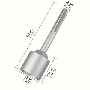TEMU 헤비듀티 SDS-MAX T-포스트 스테이크 드라이버, 45/65mm - 산업용 내구성 강철 비트 해머