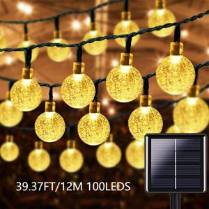 TEMU 로맨틱 솔라 버블 볼 스트링 라이트, / LED 전구, 에너지 절약 플라스틱 버블 조명, 정원, 캠핑, 파티, 독립기념일, 크리스마스, 웨딩, 댄스, 생일용, 8가지 조명 모드, 우주 테마