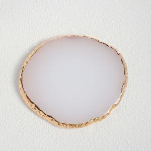TEMU 1개 우아한 레진 보석 트레이, 금색 메탈 가장자리 - 귀걸이, 반지, 목걸이용 타원형 장식 정리대 - 대리석 느낌 디스플레이 스탠드, 드레서, 화장대 또는 책상용, 마블룩 마감, 매끄러운 표면, 보석 전시대