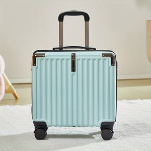 TEMU 18인치 경량 ABS+PC 스피너 , 휴대폰 홀더 및 컵홀더 포함, 4개의 스피너 바퀴, 비밀번호 잠금장치, 강화된 수직 리지 - 남녀 공용 비즈니스 여행 가방 (흰색/검정), 안전한 여행용 가방 | | 골무질 마감, 여행용 가방