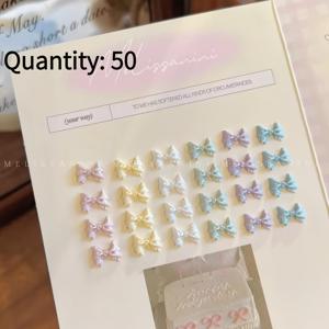 TEMU 50개 6색 믹스 앤 매치 진주 크림 보우 3D 네일 아트 장식 - DIY 매니큐어, 살롱, Y2K & 인스 스타일 네일 디자인용 파스텔 & 생생한 색상 - 여성용 네일 아트 필수품, 네일 아트 참, 매니큐어 장식, 살롱 전문가용, 패션 네일