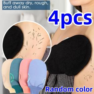 TEMU 4pcs 부드럽고 감각적인 엑스폴리에이션 장갑 - 부드럽고 빛나는 피부를 위한 깊은 피부 스크럽 타월 - 비스코스 케사 소재, 남성 및 여성에게 이상적, 샤워 및 욕조 사용, 피부 엑스폴리에이션 | 부드러운 텍스처 장갑 | 비스코스 소재