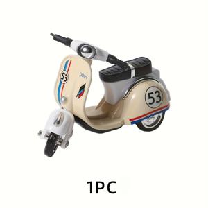 TEMU 1pc 독특한 스쿠터 모양의 수지 조각품, 플라스틱 미니어처 데스크 장식, 집, 사무실, 또는 수집 가능한 건물 및 액세서리 - 전기 필요 없음, 미니어처 액세서리 | 장식품 | 현대적인 미학, 미니어처 스쿠터