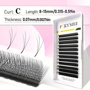 TEMU FOXYMEI 3D W 모양 눈썹 연장 - 8-15mm, 자연스럽고 부드러운 눈썹 모양, 컬과 크로스 디자인, 살롱용 소프트 라이트 마무리, 초보자에게 적합, 살롱 눈썹 연장 | 웨이브 눈썹 스타일 | 소프트 마무리 눈썹, 눈썹 연장