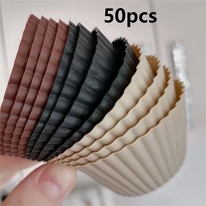 TEMU 10/30/50pcs 재사용 가능한 실리콘 베이킹 컵 실리콘 케이크 주형 DIY 케이크 도구 붙지 않는 머핀 컵케이크 라이너 세트, 두꺼운 & 헤비 듀티 컵케이크 주형 - 파티 할로윈 크리스마스 용품에 적합