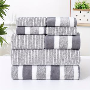 TEMU 8개 AB 조합 스퀘어 타월 목욕 타월 세트: 4개 스퀘어 타월 30x30cm, 2개 타월 35x75cm, 2개 대형 목욕 타월 (70x140cm)-- 디자인 다양한 색상 선택 가능, 높은 흡수력 및 빠른 건조, 부드럽고 편안한, 욕실 용품, 욕실, 샤워실 등에 적합, 할로윈, 추수감사절, 부활절, 크리스마스 선물, 가정용 욕실 필수품|샤워타올