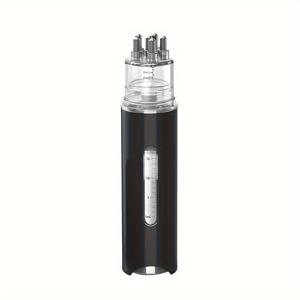 TEMU 0.51oz 휴대용 두피 마사지 빗, 액체 가이드 - 에센셜 오일, 속도 제어, 부드러운 건강한 두피 관리를 위한 인간공학적 디자인, 블랙 & 화이트, 일반적인 헤어 스타일을 위한 미니 마사지 도구, 헤어 오일 애플리케이터, 세련된 가제트, 내구성 있는 플라스틱
