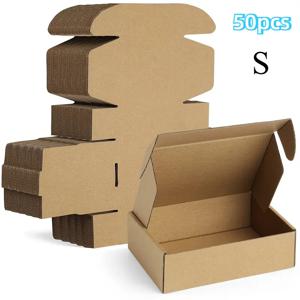 TEMU 50개 브라운 크래프트 종이 선물 상자 - 손수작업, 크리스마스, 결혼식 및 일상적인 사용을 위한 다양한 크기, 선물용 견고한 카드보드 포장, 결혼식용 서류 | 우아한 선물 상자 | 견고한 선물 상자, 크리스마스용 선물 상자