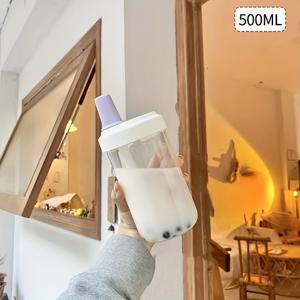 TEMU Faridabio 대용량 바늘 뚜껑 - 열 저항, 휴대용, 식품 등급 PP 재질, 우유 차, 주스 및 물에 적합 - 이상적인 봄/여름 선물, 야외 음료 용기 | 세련된 음료 용기 | 내구성 있는 음료 용기