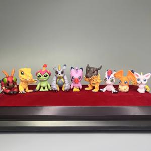 TEMU 9pcs 디지털 몬스터 인형 - 아구몬, 테일몬, 가부몬, T-Rex 및 더 많은 귀여운 데스크탑 모델 인형, PVC 재질, 팬을 위한 아름다운 선물, 수집 가능한 인형 | 생동감 있는 캐릭터 디자인 | 세밀한 공예 기술, 몬스터 인형