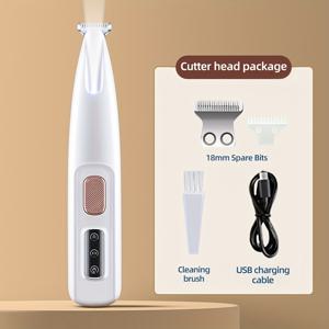 TEMU LED 라이트 및 디스플레이가 있는 무선 조용한 애완동물 발톱 깎기 기계, 개와 고양이용 넓은 블레이드 클리퍼 - 민감한 부위에 안전, 인체공학적 디자인, 리튬 배터리로 구동되는 USB 충전식, 강아지 네일 클리퍼|손톱깎이