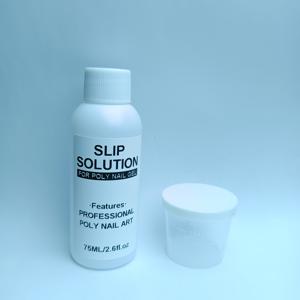 TEMU 폴리 네일 젤 슬립 솔루션, 2.6oz 슬립 솔루션 + 용기 세트, 폴리 네일 젤 연장용 안티-스틱 슬립 액체