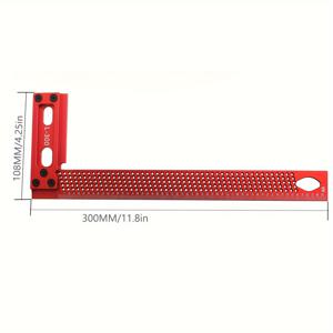 TEMU 1pc 목공 교차 교정 눈금자 200-300mm 정밀 T 형 눈금자 스크라이브 마킹 게이지 알루미늄 높이 게이지 측정 도구