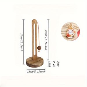 TEMU 펜던트가 달린 시크한 단색 우드 주방 티슈 거치대 - 비구멍 롤 페이퍼 & 게으른 래그 보관함, 신선도 보호를 위한 수직 정리함