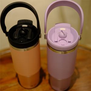 TEMU 대용량, 누수 방지 및 얼룩 방지 기능이 있는 사무실, 야외 활동 및 캠핑용 스테인리스 스틸 보온 텀블러와 빨대|텀블러