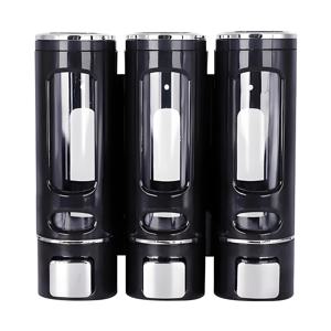 TEMU 3pcs, 400ml 대용량 투명 창 소파 디스펜서, 드릴링 없음 벽걸이 샴푸 및 바디 워시 디스펜서, 고품질 주방 소파 및 세척제 보관 용기, 수동 압력 유형 소파 디스펜서, 주방, 욕실, 호텔, 기숙사, 복도, 가정용 액세서리에 적합