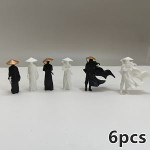 TEMU 모래 테이블 레이아웃용 멋진 무술 캐릭터 6개 세트, 미니어처 풍경 액세서리, 사무실 책상 장식, 요정 정원 미니어처 모델
