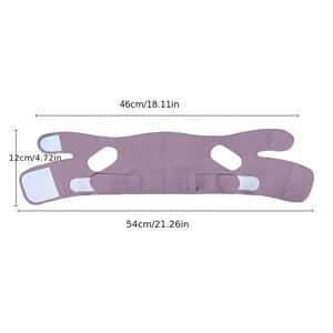 TEMU 1개 조절 가능한 V라인 리프팅 페이스 마스크 - 재사용 가능하고 통기성 좋은 이중턱 감소 및 컨투어 탄력 부드러운 착용감의 귀 구멍이 있는 얼굴 쉐이핑 밴디지, 하루 종일 편안한 착용, 이중턱 해결책, 패브릭 제작
